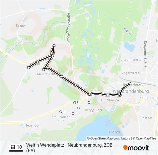 10 Bus Line Map