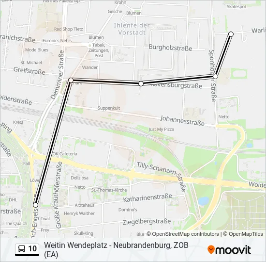 10 Bus Line Map