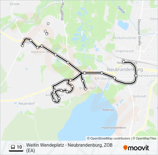 10 Bus Line Map