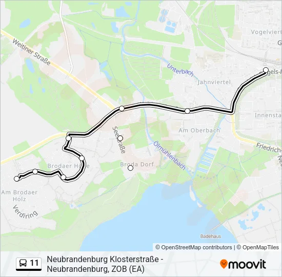 11 Bus Line Map