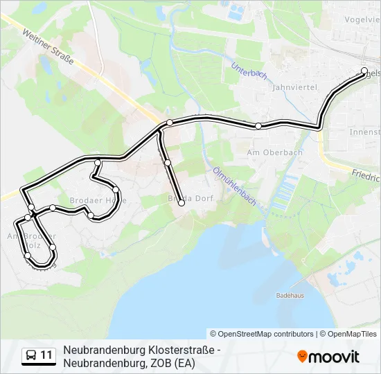 11 Bus Line Map