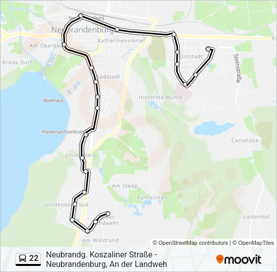 22 Bus Line Map