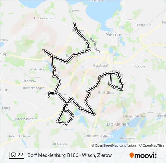 22 Bus Line Map
