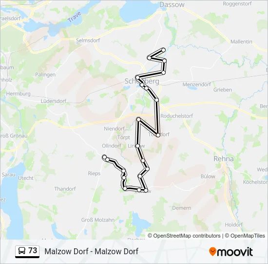 Автобус 73: карта маршрута