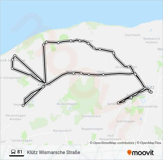 81 Bus Line Map