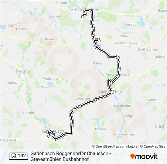 142 Bus Line Map