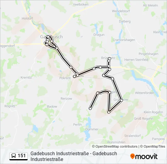 151 Bus Line Map