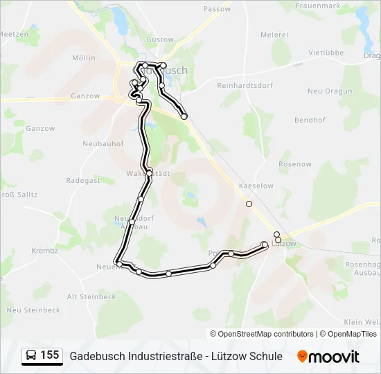 155 Bus Line Map