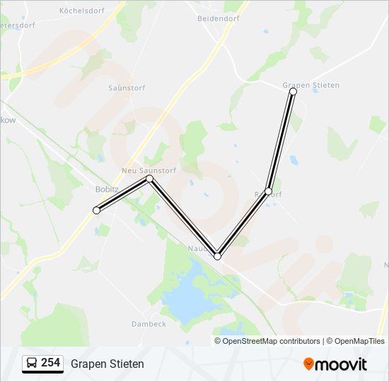 254 Route: Schedules, Stops & Maps - Grapen Stieten (Updated)