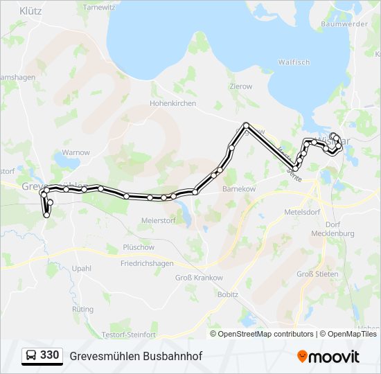 Buslinie 330 Karte
