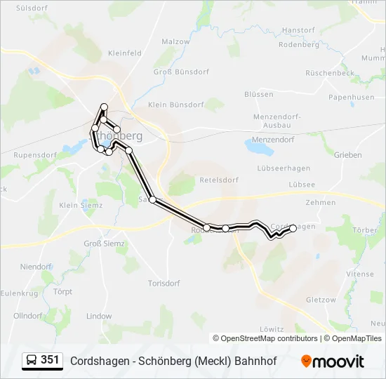 351 Bus Line Map