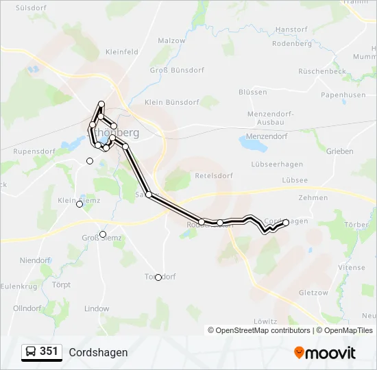 351 Bus Line Map