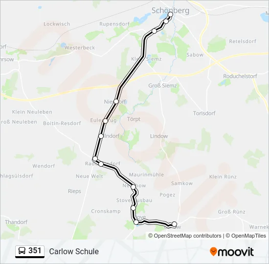 351 Bus Line Map