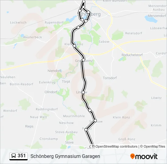 351 Bus Line Map