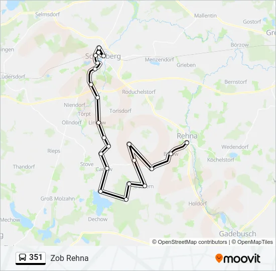 351 Bus Line Map