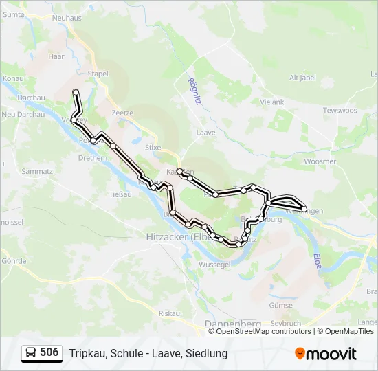 506 Bus Line Map