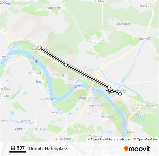 Автобус 507: карта маршрута