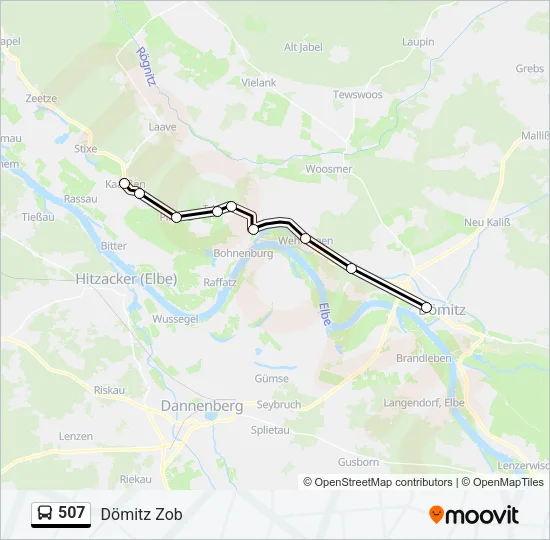 507 Bus Line Map