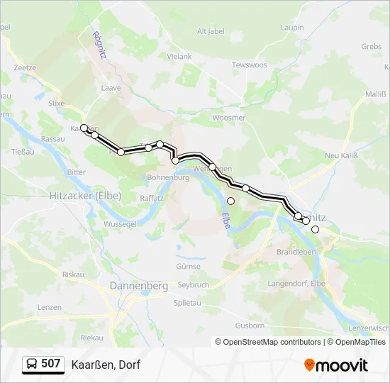 Автобус 507: карта маршрута