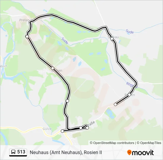 Автобус 513: карта маршрута