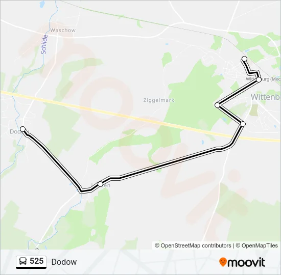 525 Bus Line Map