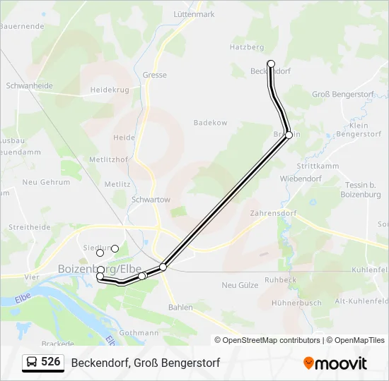 Автобус 526: карта маршрута