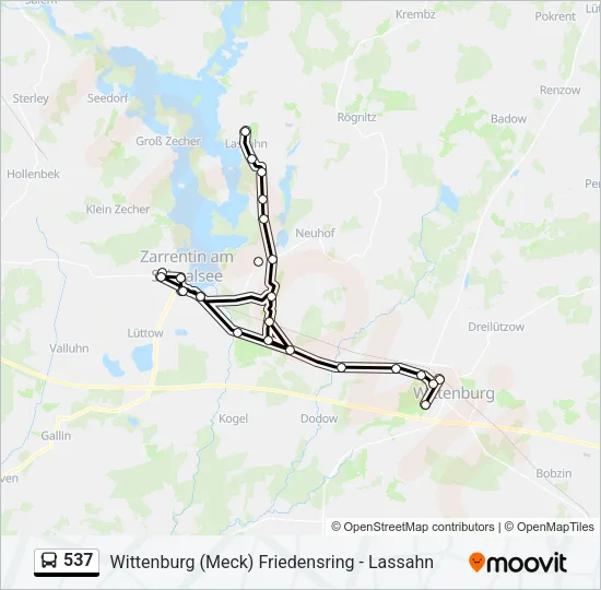 537 Bus Line Map
