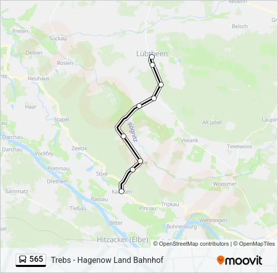 565 Bus Line Map