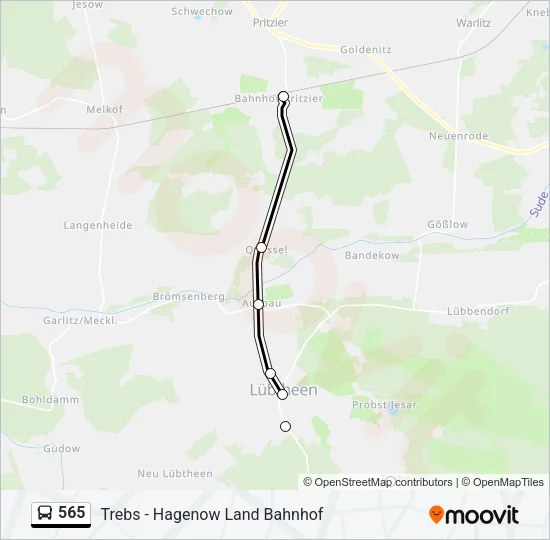 565 Bus Line Map