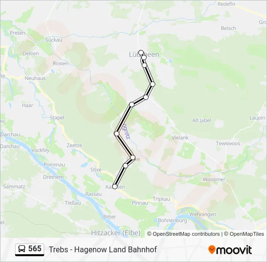 Автобус 565: карта маршрута