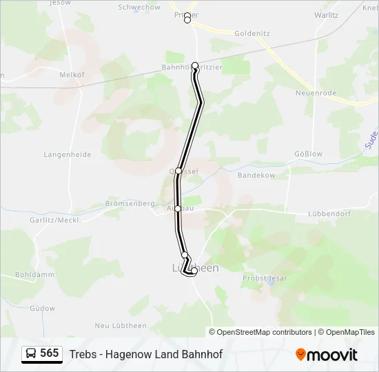 565 Bus Line Map