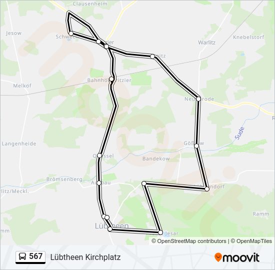 Автобус 567: карта маршрута