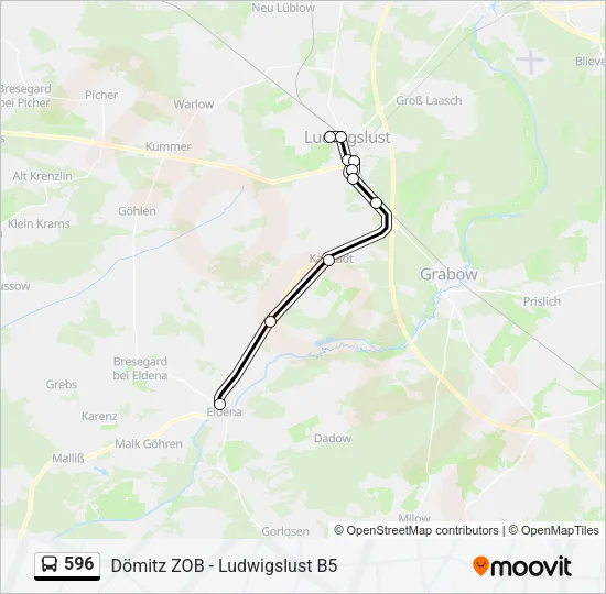 596 Bus Line Map