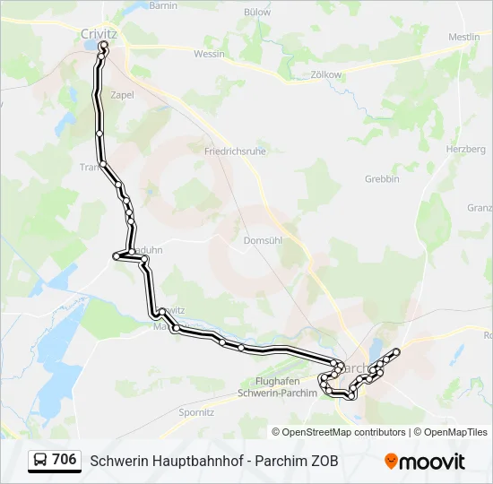 706 Bus Line Map