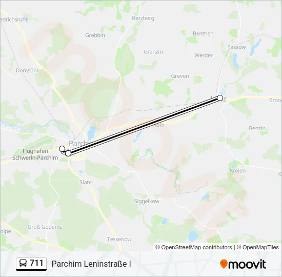 711 Bus Line Map