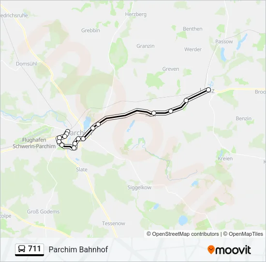 711 Bus Line Map