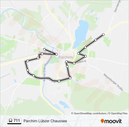 711 Bus Line Map