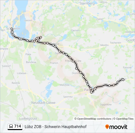 714 Bus Line Map