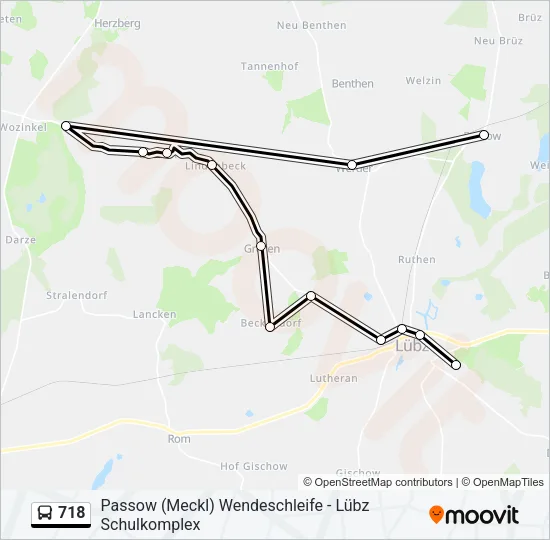 718 Bus Line Map