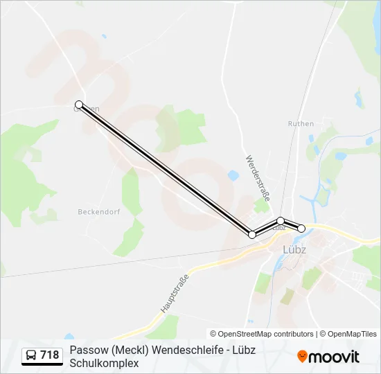 718 Bus Line Map