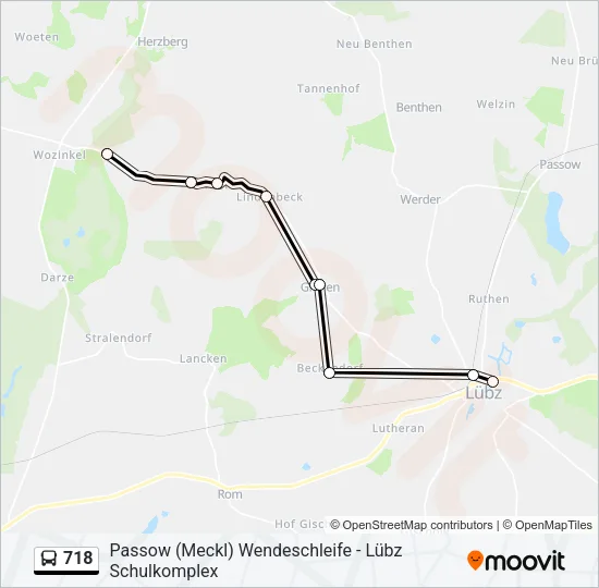 718 Bus Line Map