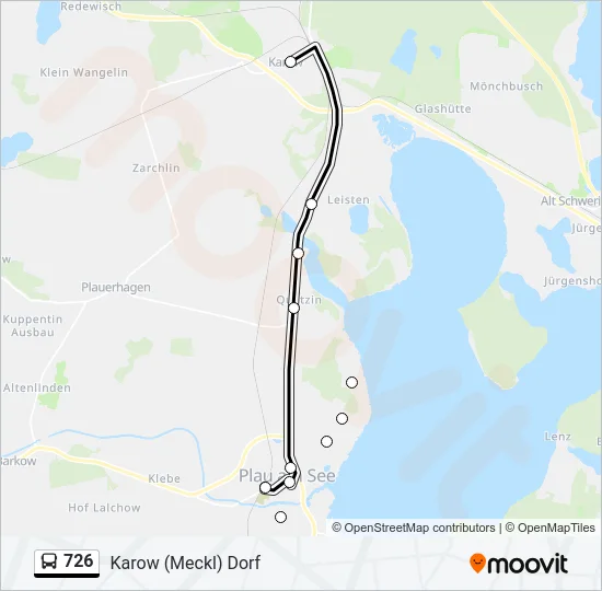 726 Bus Line Map