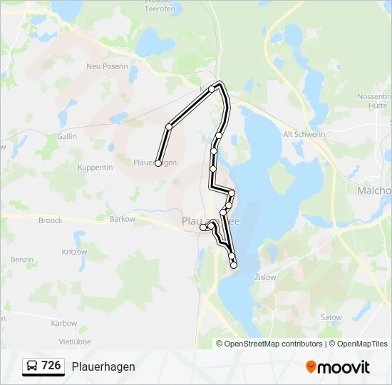 726 Bus Line Map