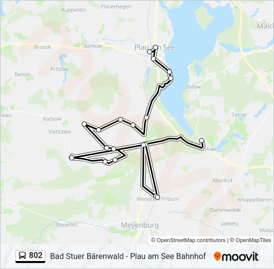 802 Bus Line Map