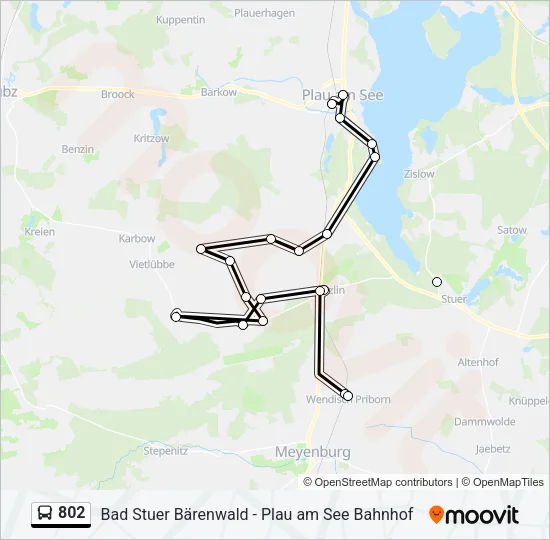802 Bus Line Map