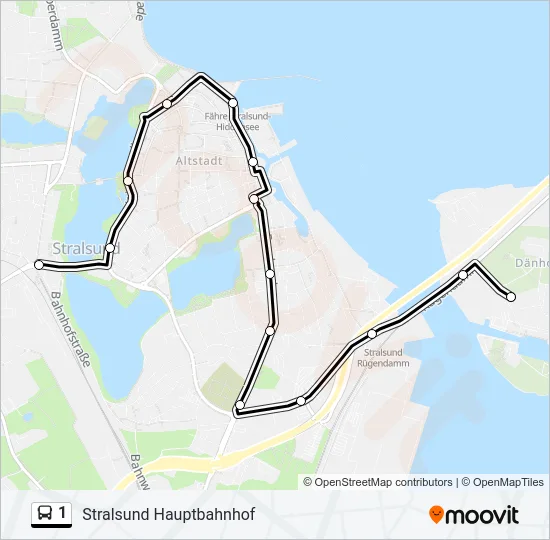 1 Bus Line Map