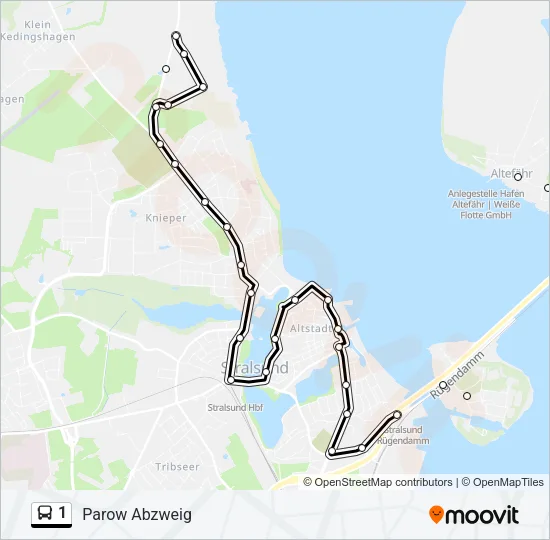 1 Bus Line Map