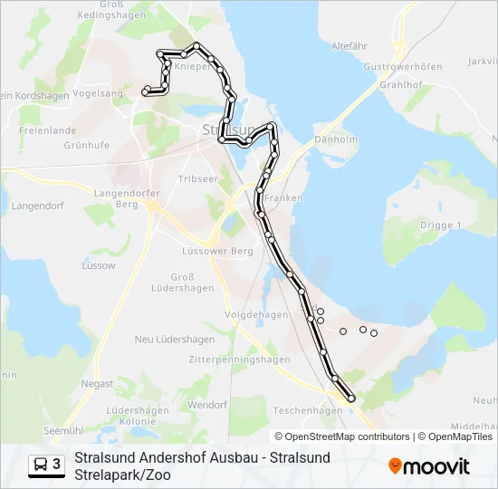 3 Bus Line Map