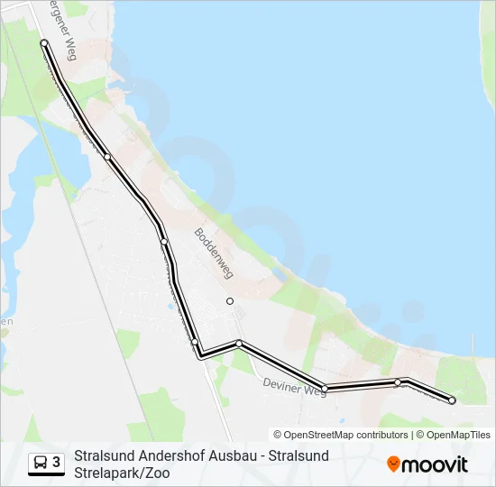3 Bus Line Map