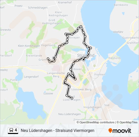 Buslinie 4 Karte